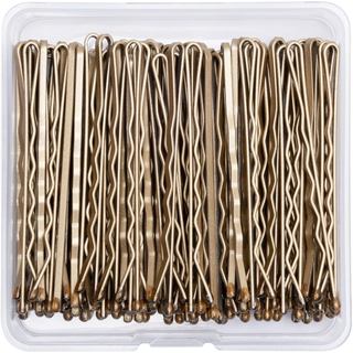 ZJ7F 100 grampos de cabelo para mulheres com caixa, loiro