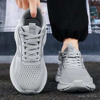 Tênis casuais leves e respiráveis para o outono, tênis esportivos de malha para corrida masculina L7CA