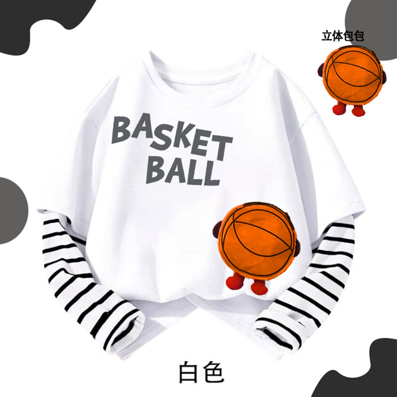 Meninos meninas falso costura de duas peças manga comprida camiseta 2026 novo estilo crianças primavera outono inverno p