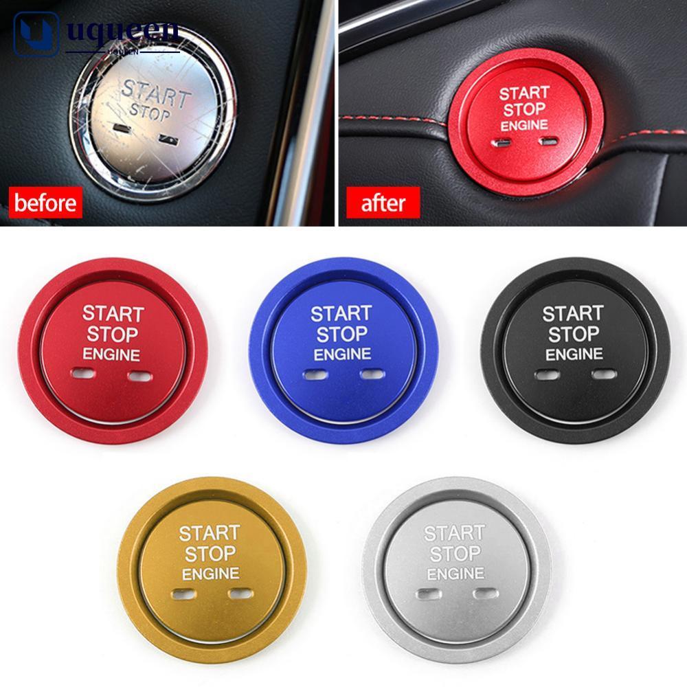 UQUEEN Botão de Partida do Motor Carro Substituir Decoração Adesivo Capa Parar Interruptor Acessórios Apto para MG 6 5 Z