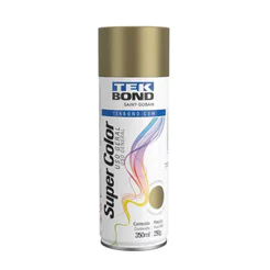 Tinta spray aerossol Super Color Dourado brilhante 350ml Tekbond