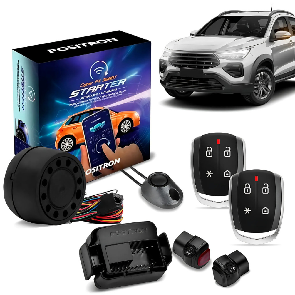 Alarme Automotivo Cyber Px360 Bt Starter Presença Positron