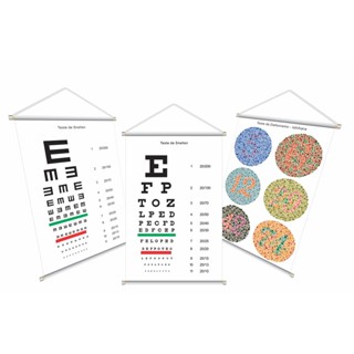 Banner Snellen Optometria Oftalmo Acuidade Visual 60x40Teste Visao Ishihara 60x40cm em Oferta na Shopee