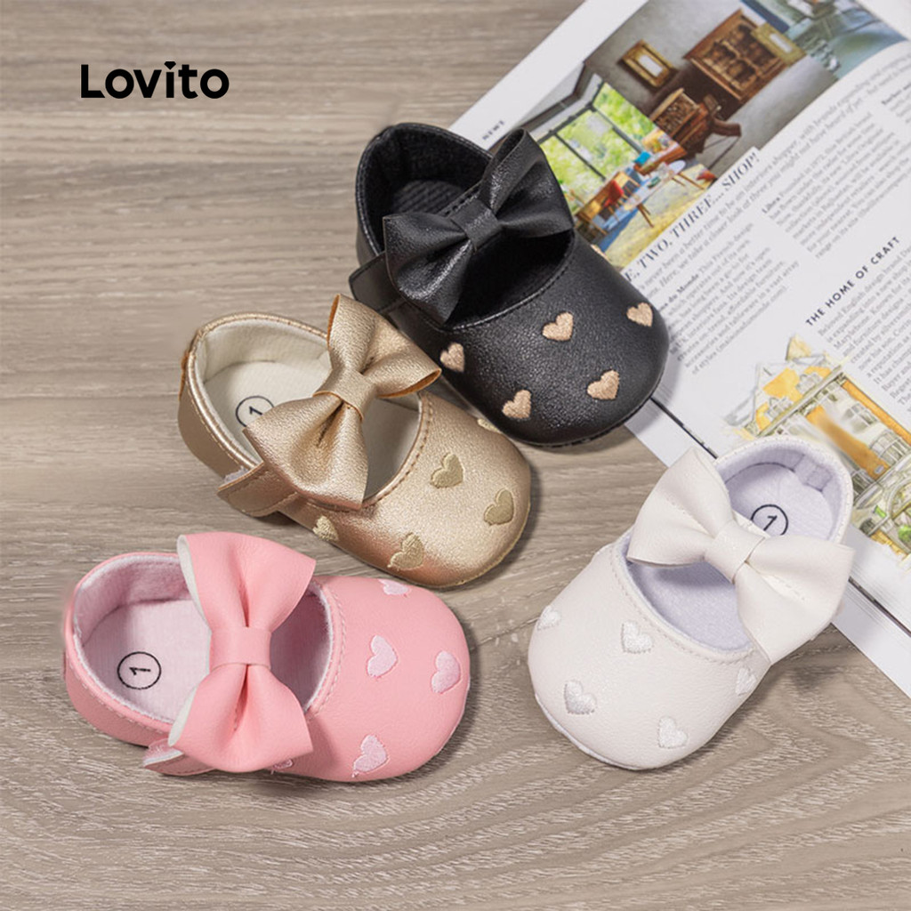 Lovito Gravatas de Laço Plano Mascara Flats para Bebê e criança LFASCS350 em Oferta na Shopee