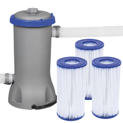 Kit Bomba Filtrante Para Piscina 2006L/H 127V 127V + 3 Cartuchos Bestway