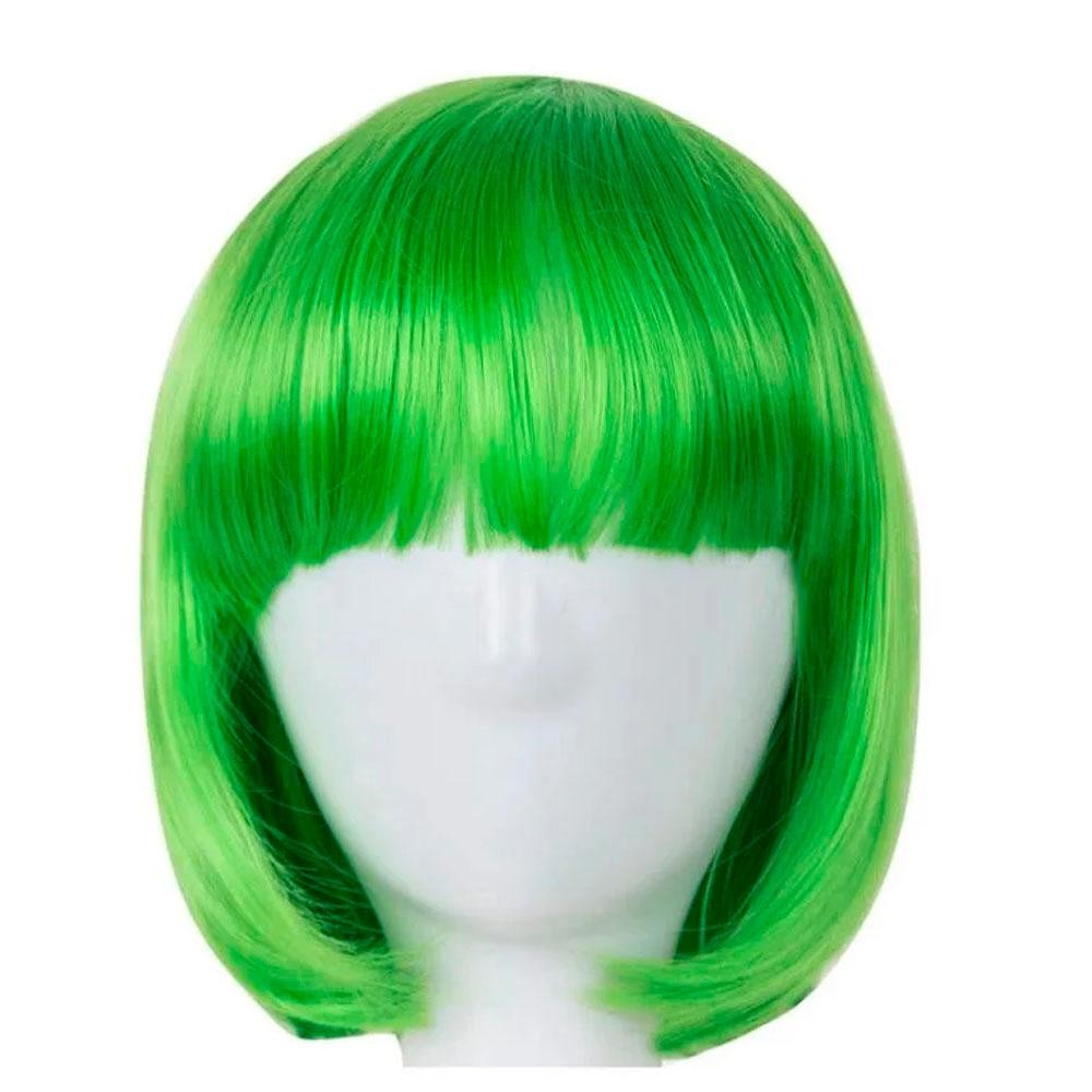 Peruca Chanel com Franja Verde Fantasia