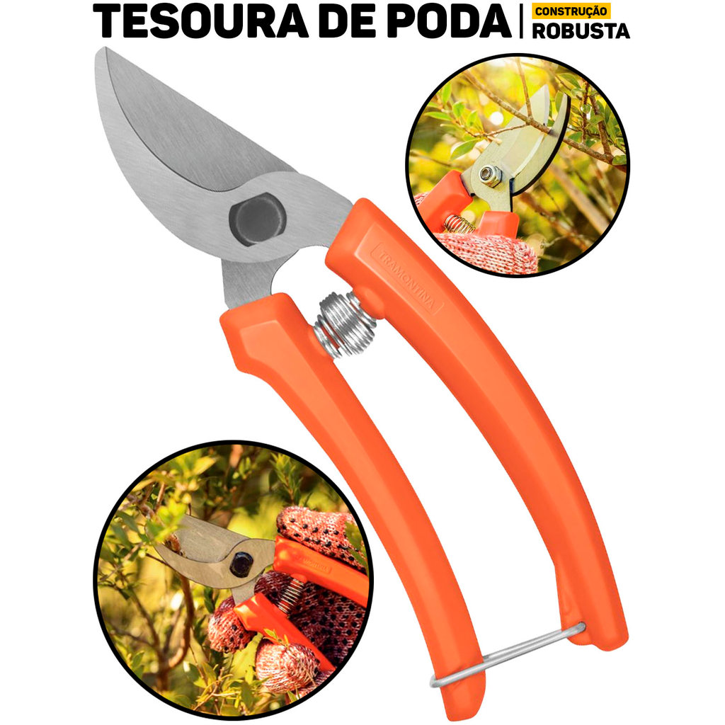 Tesoura De Poda Tramontina Lâmina Metálica P/ Jardinagem Flores Plantas E Pequenas Árvores	 em Oferta na Shopee