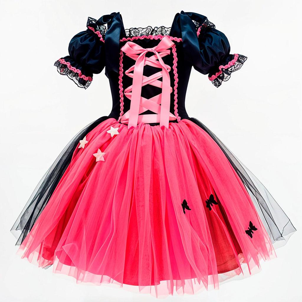 Fantasia de Halloween Infantil Bruxinha Chic de Luxo