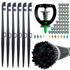 Kit Irrigação Micro Aspersão Bailarina Tubo 60cm 20 Peças – Escolha Vazão e Tenha Irrigação Uniforme