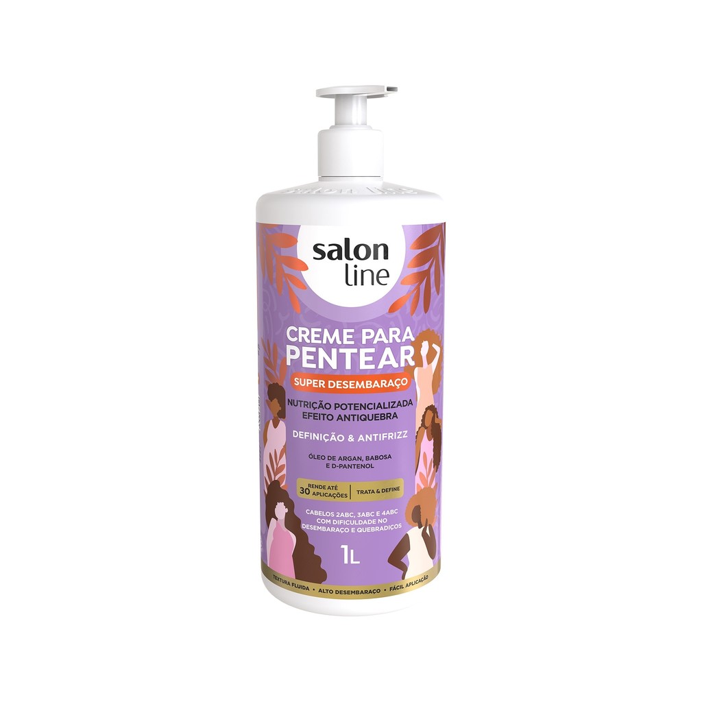 Creme Para Pentear Super Desembaraço Salon Line 1L em Oferta na Shopee