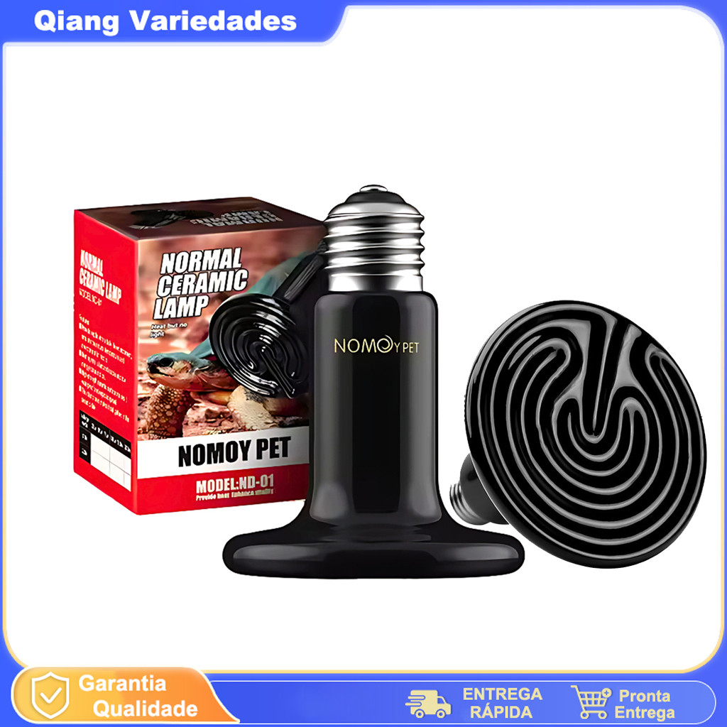 Lâmpada Cerâmica Aquecedor Repteis Aves 110v 220v 100w 50w