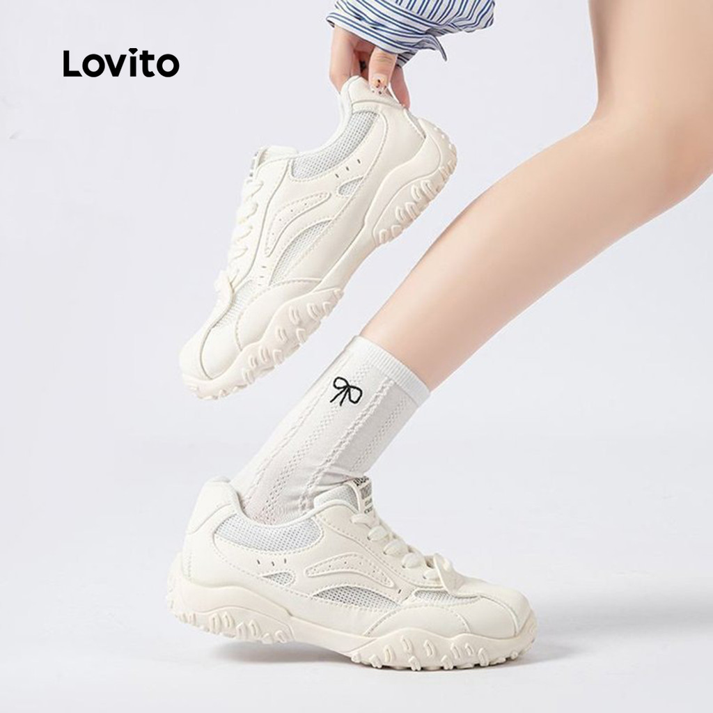 Detalhes do Lovito Tênis Esportivos Ao Ar Livre Tênis para mulheres LFA89067