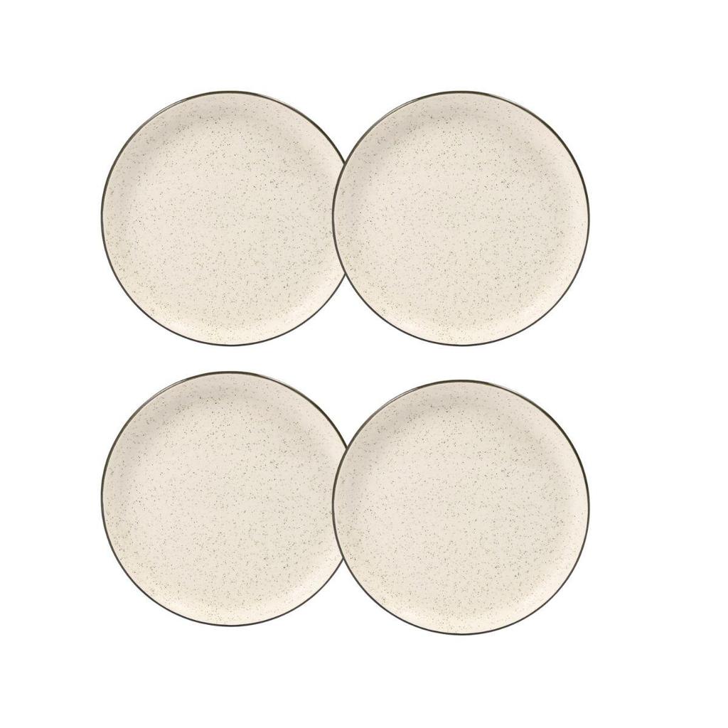 Jogo De 4 Pratos Sobremesa 20 Cm Oxford Flat Duna