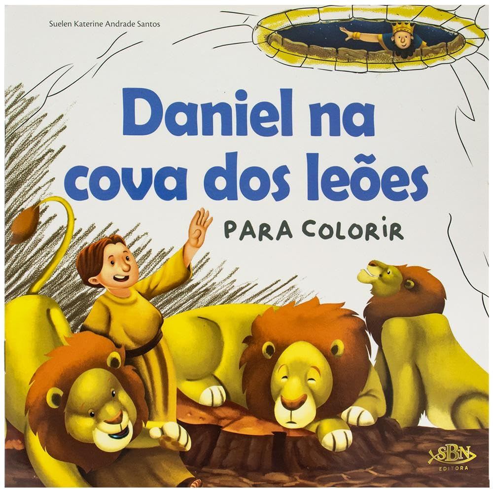 Livro de Colorir | Contos Bíblicos Para Colorir | Daniel na Cova dos Leões