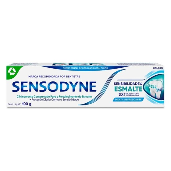 Pasta de Dente Sensodyne Sensibilidade & Esmalte Menta Refrescante 100g em Oferta na Shopee