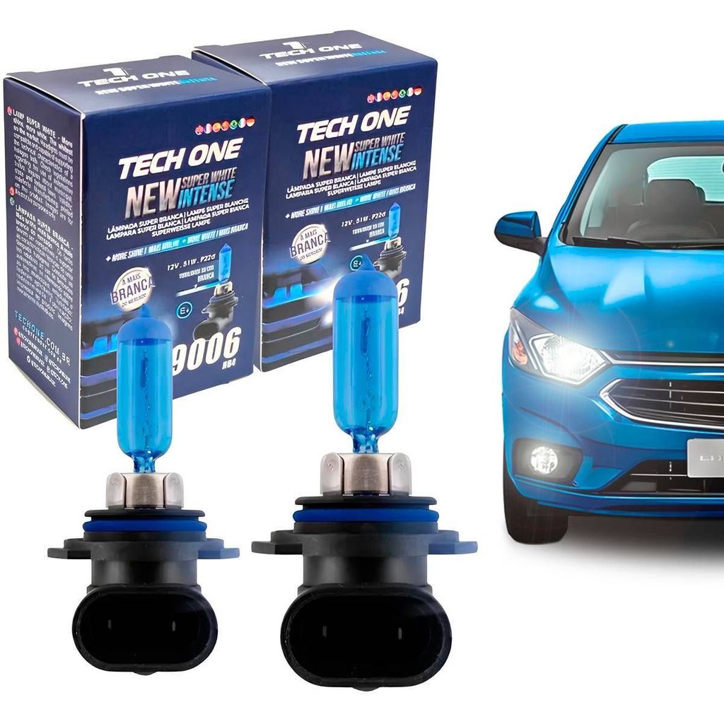 Par Lampada Super Branca HB4 8500k Xenon 12v 55w Techone em Oferta na Shopee