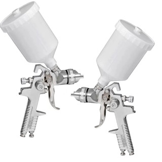 Kit com 2 Pistolas de Pintura H827P Bico de 1.4mm Sistema HVLP 50PSI Copos 600ml em Oferta na Shopee