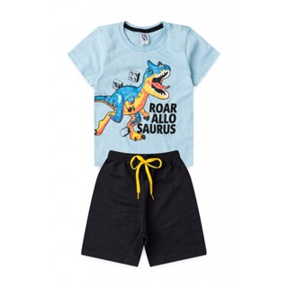 Conjunto Infantil Masculino Brincando De Rugir em Oferta na Shopee