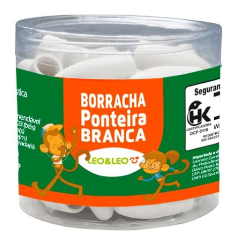 BORRACHA PONTEIRA BRANCA POTE com/ 48 UND LEO&LEO