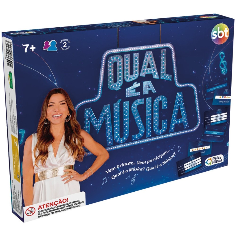 JOGO DE TABULEIRO QUAL É A MÚSICA? SBT PAIS E FILHOS BRINQUEDOS SILVIO SANTOS PATRICIA ABRAVANEL