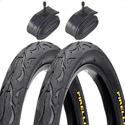Par Pneu Bicicleta Pirelli Balão Tornado Tipo Flame Aro 24 x2.125 + Camara de ar aro 24 Shiver