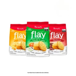 Combo Flay Gourmet Cebola e Salsa 40g + Flay Gourmet Churrasco 40g + Flay Gourmet Queijo 40g