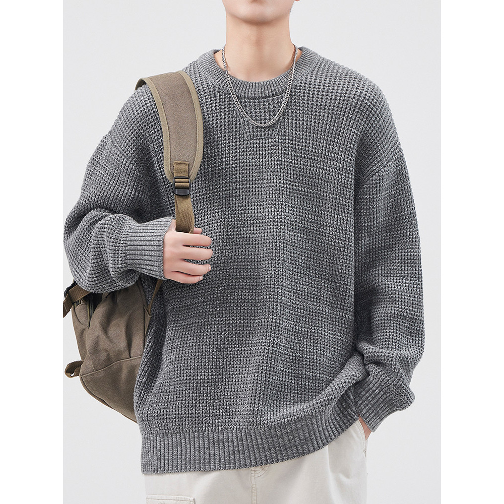 W inverno roupas masculinas interior de malha quente pulôver outono inverno solto Casual em torno do pescoço algodão aco