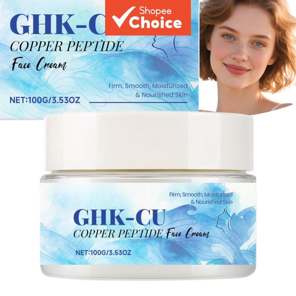 Creme Facial Profissional de Peptídeos de Cobre GHK-CU, Firmador, Hidratante, Antienvelhecimento para Pele Macia e