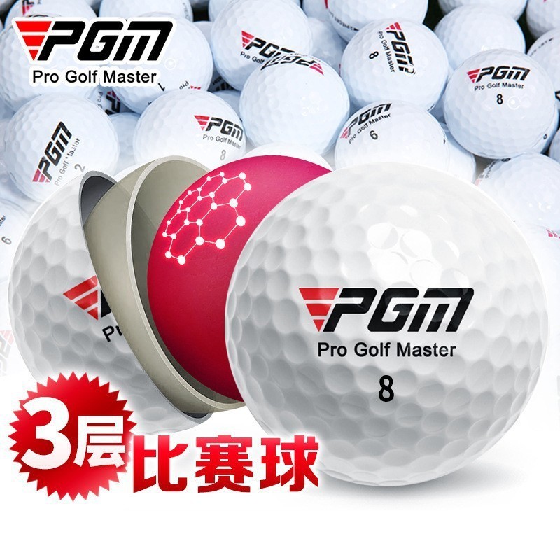 PGM Golf Bola de jogo de três camadas Off-Game Bola de 3 camadas Golf Padrão de logotipo imprimível