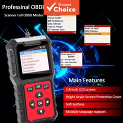 Leitor De Código De Motor Profissional V315 Obd2 Scanner Para Mais De 1996 Ferramenta De Diagnóstico Automático De Carro