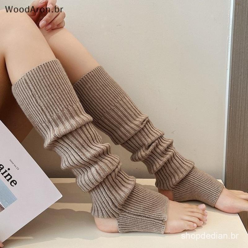 WoodAron 1 Par Feminino Polainas Inverno Menina Capa De Perna Para Ginásio Fitness Náilon Dança Latina Ballet Yoga Solto