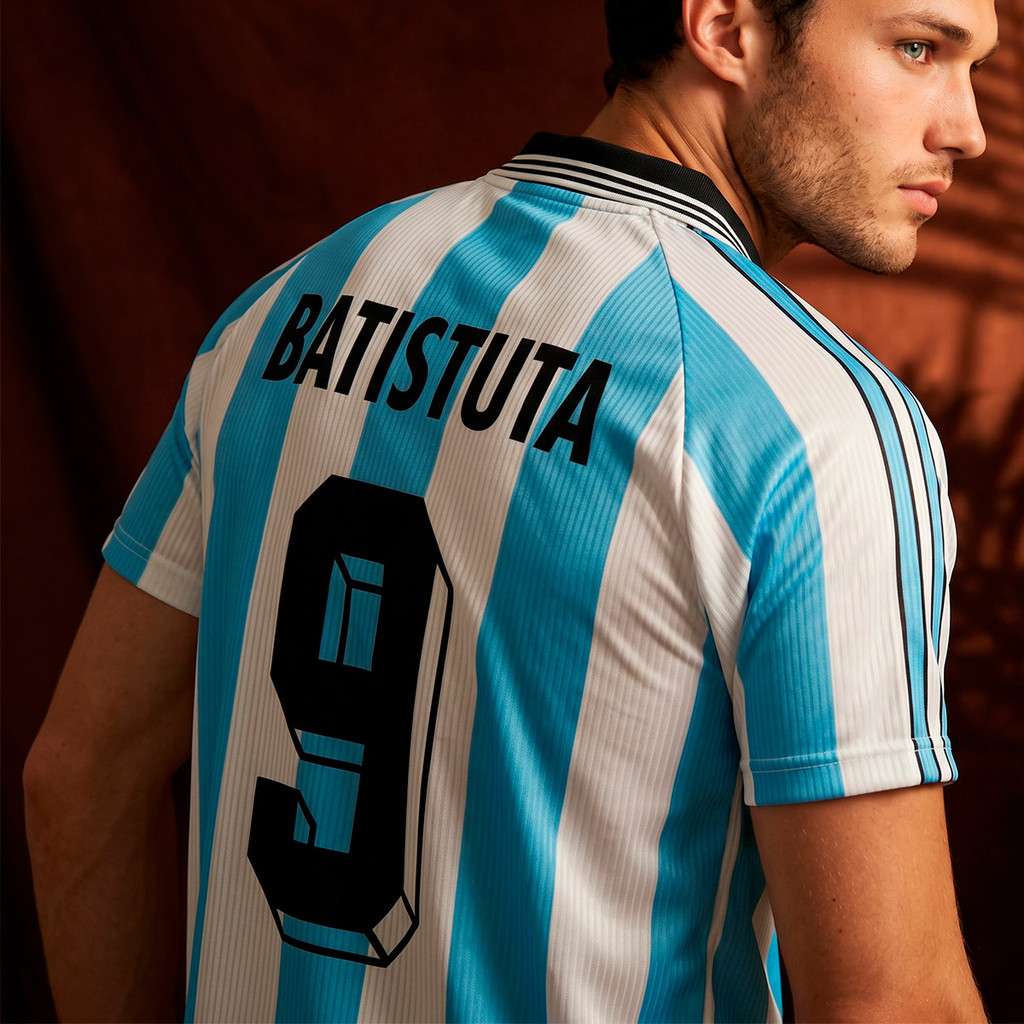 Camisa Argentina Retrô 1998 Batistuta Masculina Oficial