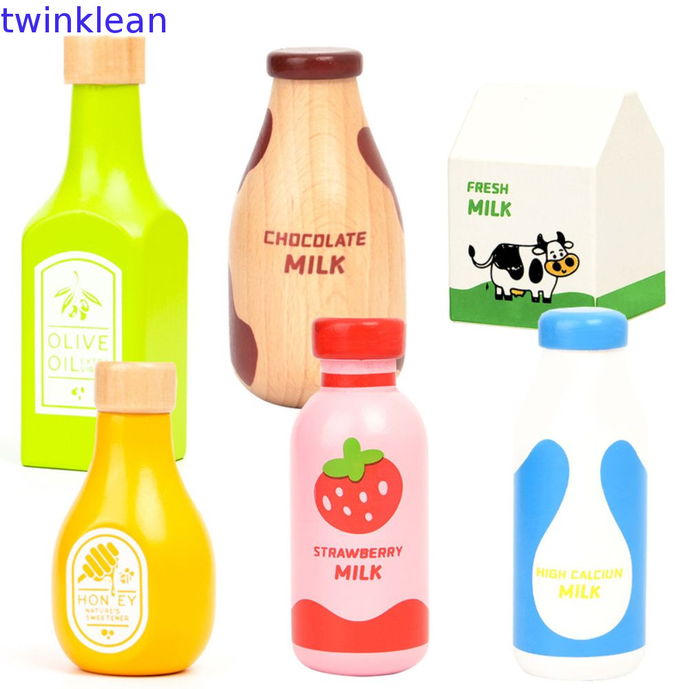 Brinquedo De Garrafa De Bebida TWINKLEAN , Jogo De Imitação De Leite De Morango , Brinquedos De Comida De Cozinha , Simu