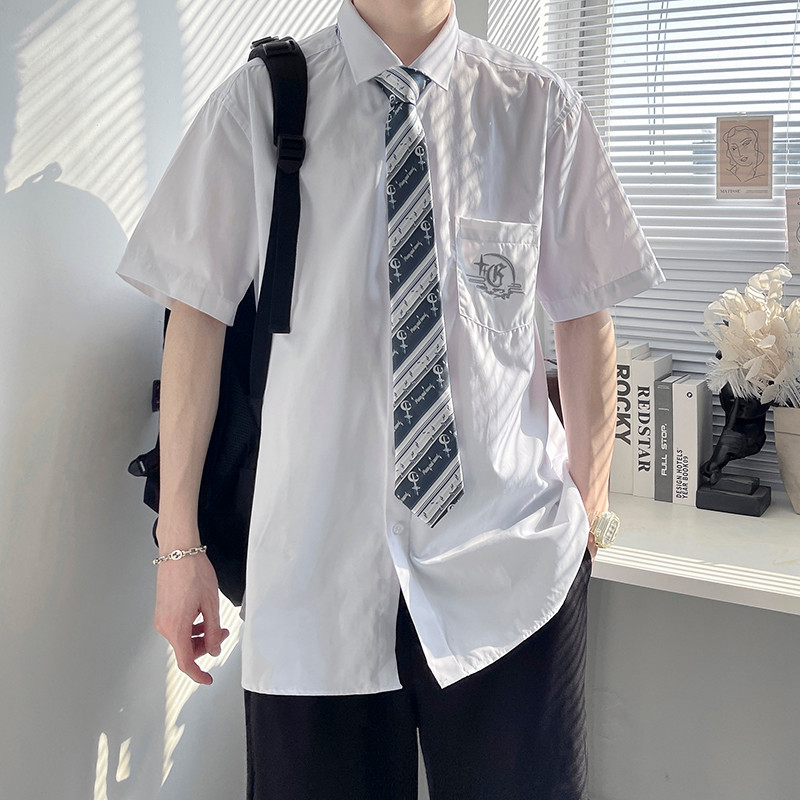 Dk uniforme masculino camisa de manga curta estilo japonês High-End roupas masculinas casal roupas nicho topo japonês JK