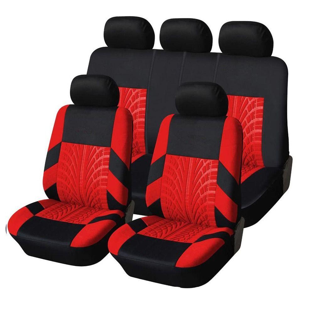  Almofada De Assento De Carro Detalhe De Pista De Pneu Estilo 1 Conjunto Interior Unissex Traseira Automática Univ