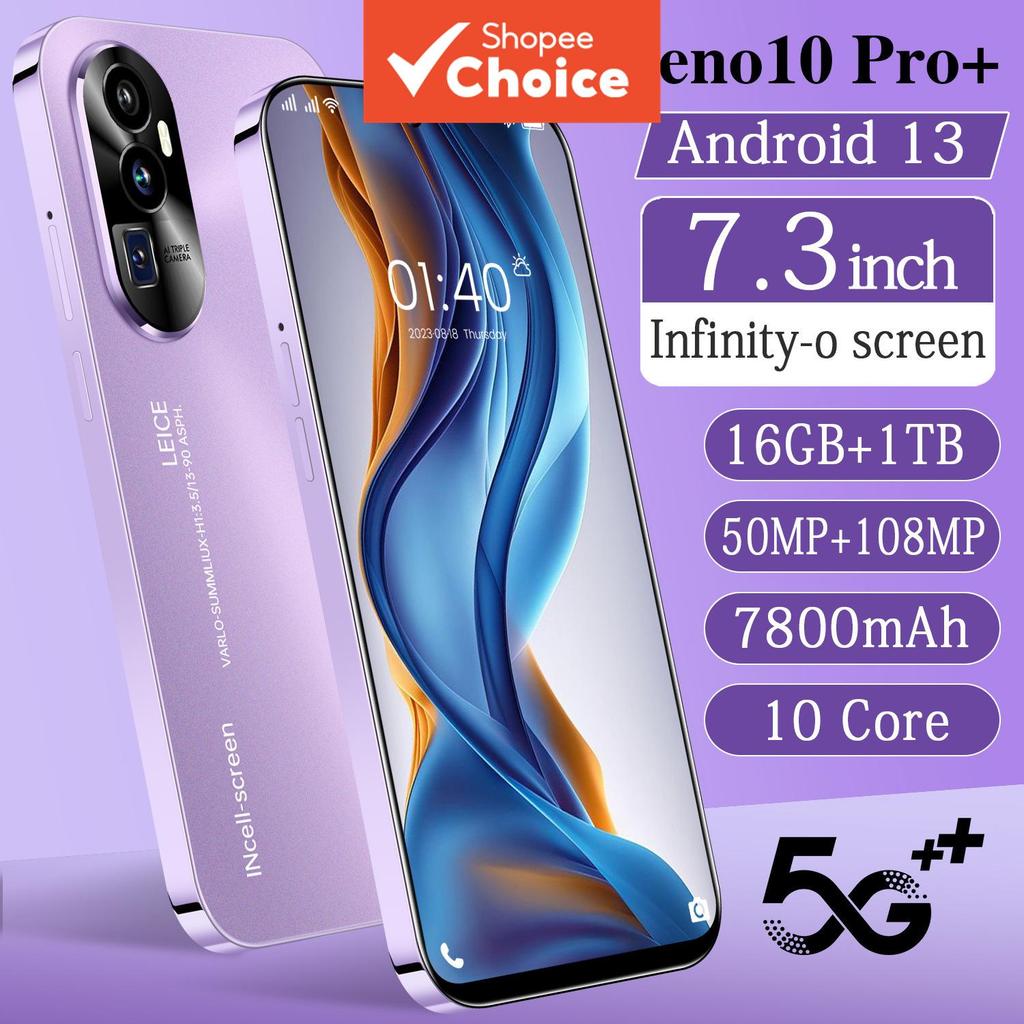 Smartphone Reno10 Pro+ de 6,6 polegadas, 4+64GB, Android 10, Reconhecimento Facial, Rede 4G Dual SIM, GPS WIFI, Tudo em