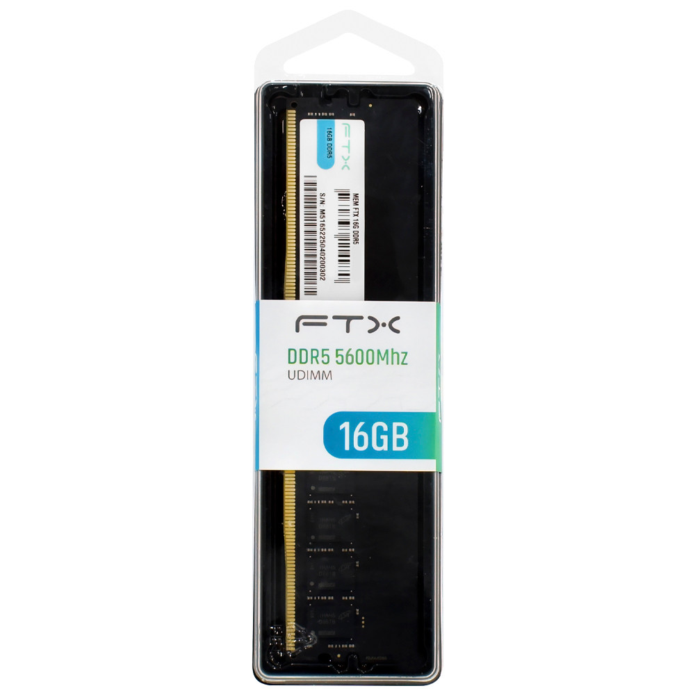 Memória Ram FTX DDR5 16GB 5600 Mhz