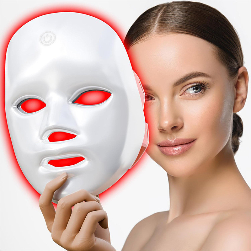 Máscara de beleza colorida luz LED instrumento de beleza Facial doméstico fóton instrumento de rejuvenescimento da pele 
