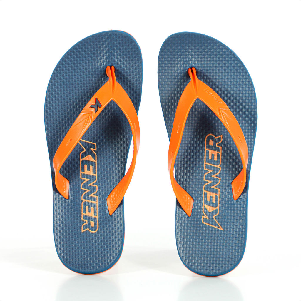 Chinelo Kenner New Summer Azul e Laranja - Juvenil