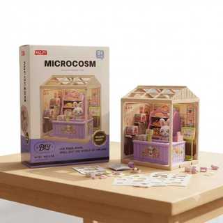 Casinha Miniatura DIY com Luz LED - Microcosm Confeitaria do Coelhinho