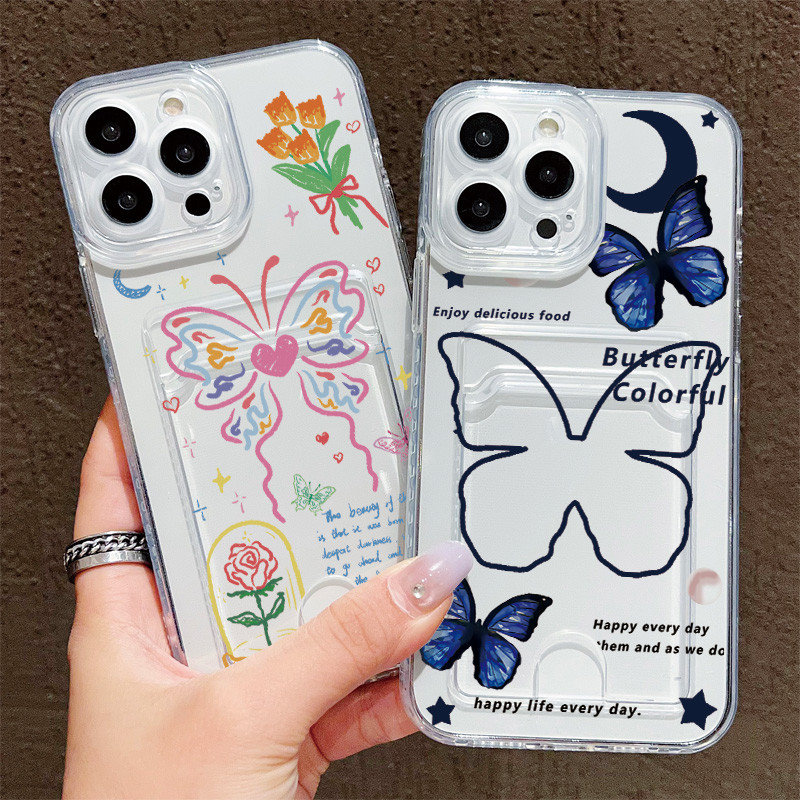 Capa Com Porta-Cartões Para Samsung Galaxy A57 A02 A03 A04 A03S A05 A05S A06 A07 A17 A12 13 A14 A15 A16 A20 A22 A34 A54 