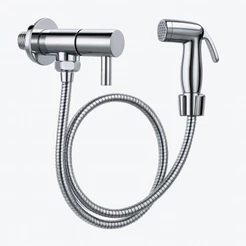 Ducha Higiênica Para Banheiro KIT COM REGISTRO ÚNICO Chuverinho Íntimo Resistente Cromada Aço Inox e Abs