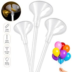 Kit 20/50/100/200 Varetas Pega Balão Hastes 33cm Festas