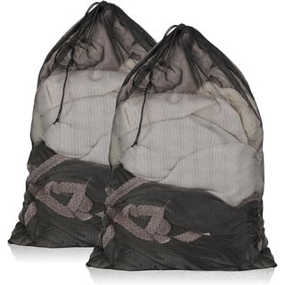 2 Sacos de Lavanderia em Malha, 23 x 34 Polegadas, Saco de Lavanderia em Malha Resistente, Grande Saco de Lavanderia com
