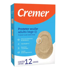 Protetor Ocular Adulto Curativo Bege C/12 Un Cremer