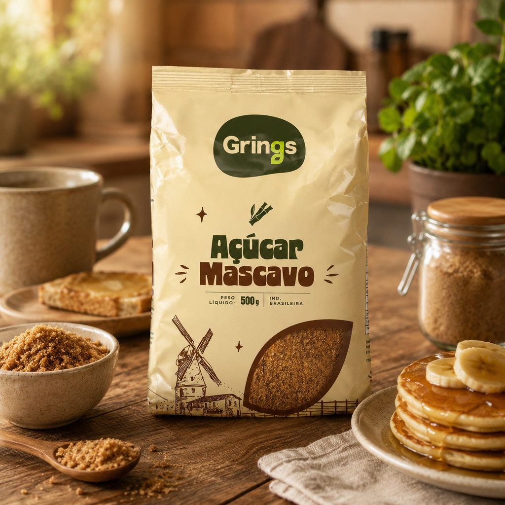 ACUCAR MASCAVO 500G GRINGS · foto 2