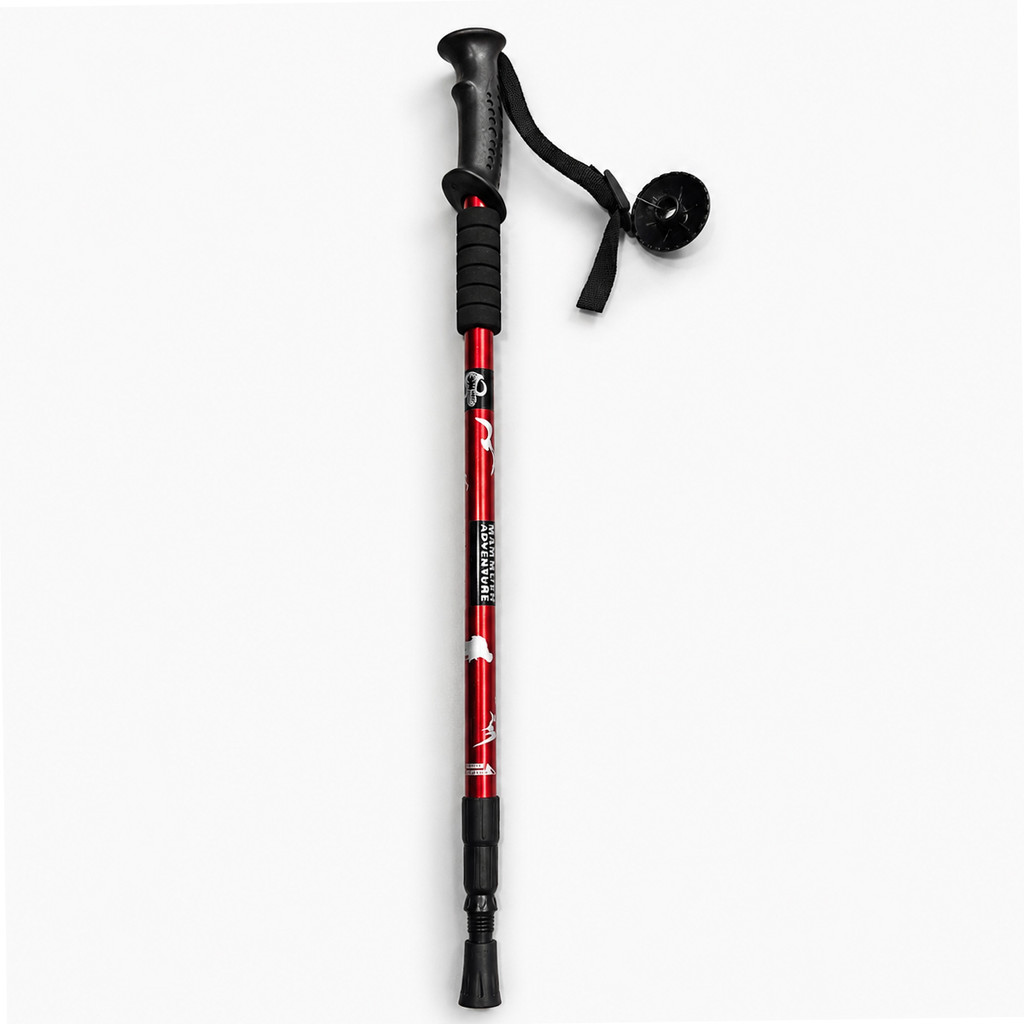 Bastão de Caminhada Trek trail Mammuth Adv Sistema Antishock Trilha Trekking Vermelho