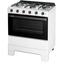 Fogão Esmaltec Ideal Pop 5 Bocas Manual Mesa Aço Inox
