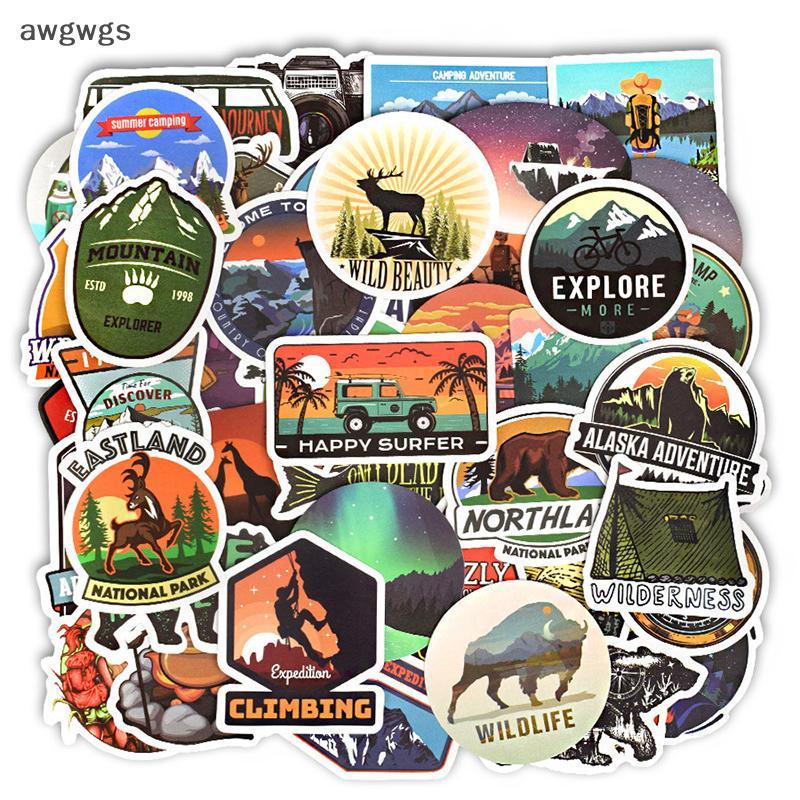 Awgwgs 50 PCS Camping Paisagem Stiers Aventura Ao Ar Livre Escalada Stier À Prova D'água