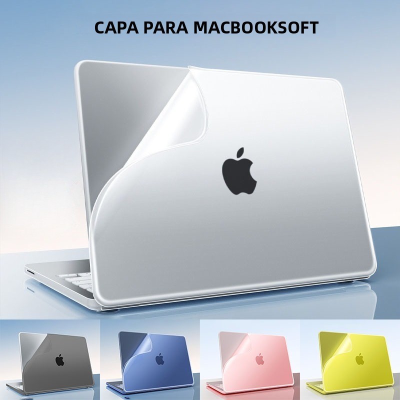 Capa Flexível TPU Compatível Para Macbook Neo A3404 Air M5 M4 M3 M2 Pro 14 A2442